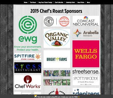 The Marcus Foundation's sponsorship of the 2015 Chef's Roast with Tom Colicchio